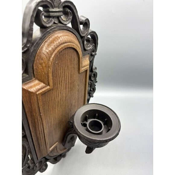 Vtg Ornate Wall Sconce‎ Candle Holder Made In USA Gothic Victorian Style - Picture 2 of 6